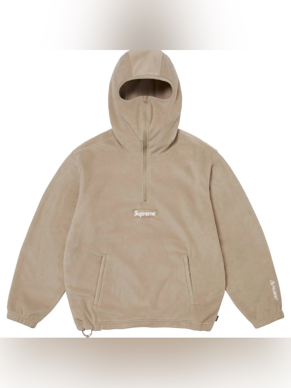 Supreme Beige Fleece Zip-Up Polartec Pullover